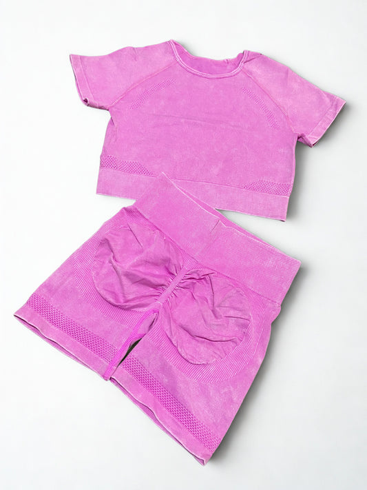 Conjunto deportivo short y top unitalla