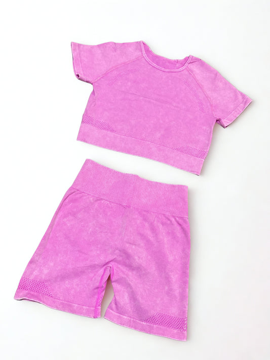 Conjunto deportivo short y top unitalla